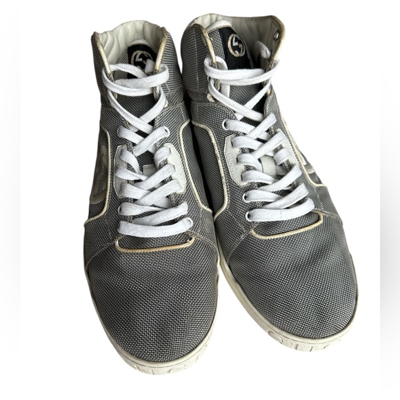 Gucci Baling Fabric Nappa Moorea Interlocking G men's high-top sneaker US12 - Picture 3 of 13